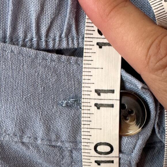 H&M Linen Blend Pants Women's 12 High Rise Wide Leg Beach Coastal Grandma Summer - Picture 9 of 9